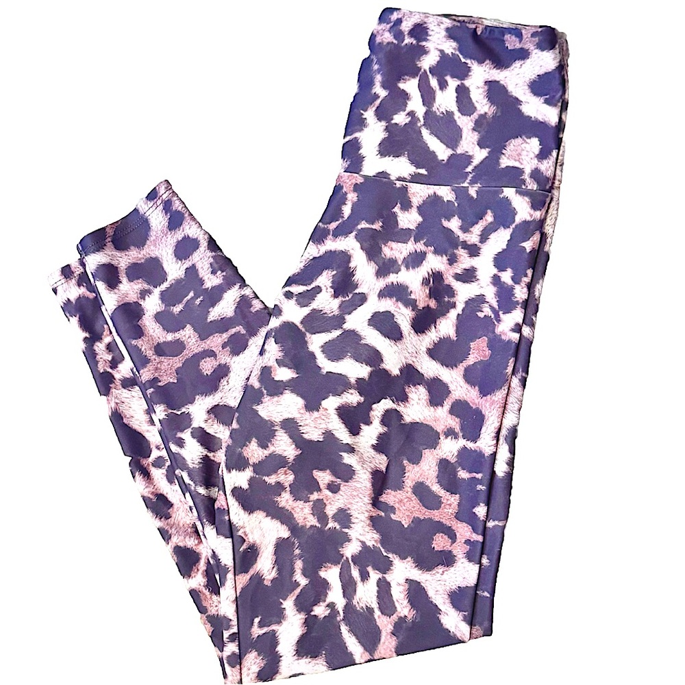 Pink/gray Animal Print Onzie Leggings Sz Small‎